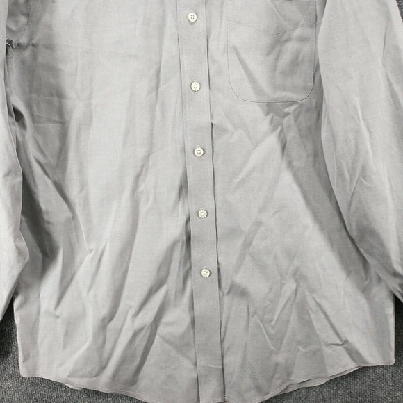 L.L. Bean Men's Wrinkle Resistant Button-Down Shirt M Gray Continental Tire Logo - Picture 5 of 13